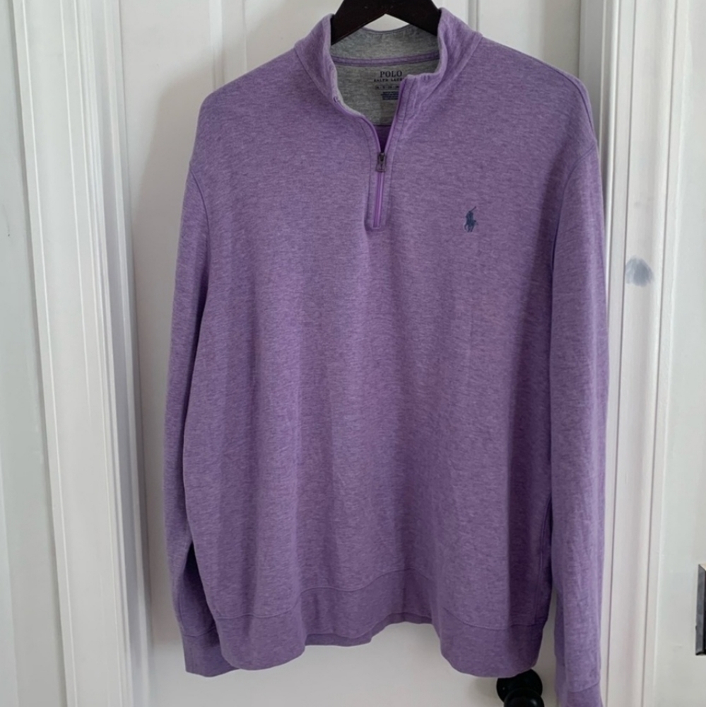Polo Ralph Lauren Men's Luxury Jersey Quarter-Zip Pullover XL